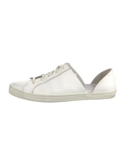 Pre-owned Freda Salvador Leather Sneakers In White
