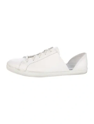 Pre-owned Freda Salvador Leather Sneakers In White