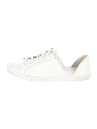 Pre-owned Freda Salvador Leather Sneakers In White