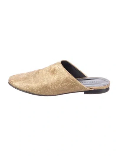Pre-owned Freda Salvador Mules In Gold