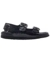 Freda Salvador Piper Leather Sandal In Black