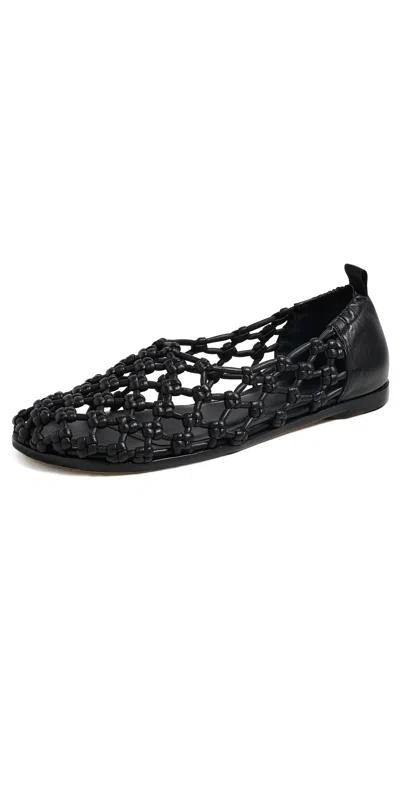 Freda Salvador Sally Knotted Ballet Flats Black Knotted Calf In Multi