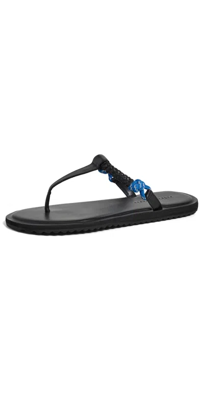Freda Salvador Selah Sandals Cobalt Rope In Black