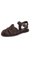 Freda Salvador Sera Sandals Chocolate Raffia
