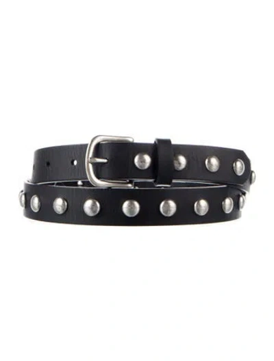 Pre-owned Freda Salvador Skinny Leather Belt In Black