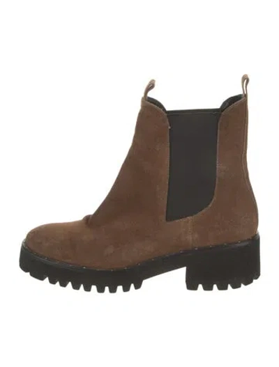Pre-owned Freda Salvador Suede Chelsea Boots In Brown