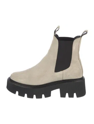 Pre-owned Freda Salvador Suede Chelsea Boots In Neutrals