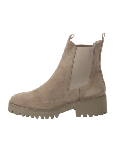 Pre-owned Freda Salvador Suede Chelsea Boots In Neutrals