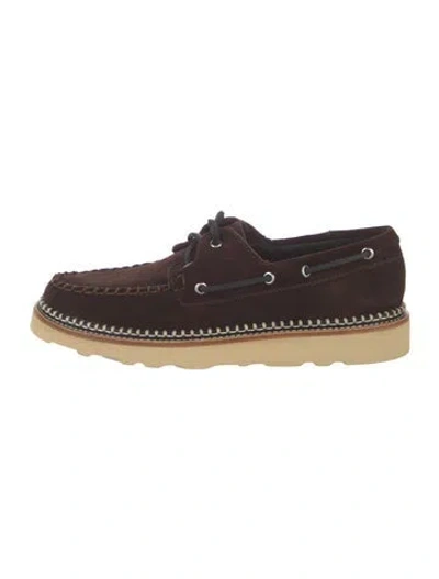 Pre-owned Freda Salvador Suede Loafers In Brown