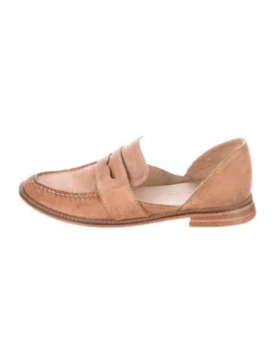 Pre-owned Freda Salvador Suede Loafers In Neutrals