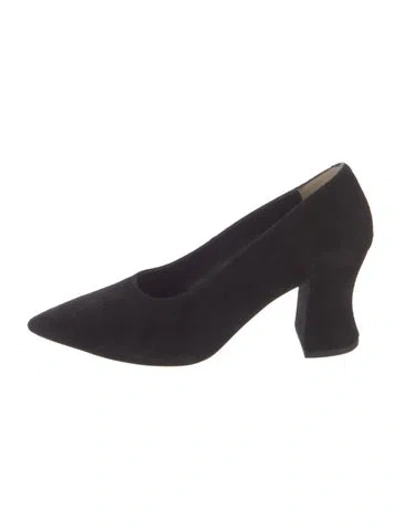 Pre-owned Freda Salvador Suede Pumps In Black