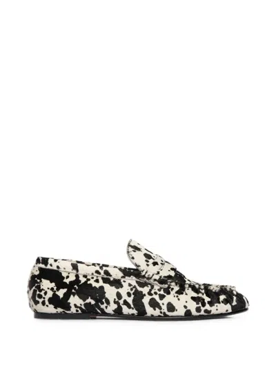 Freda Salvador Sydney Calf-hair Loafers In Black