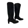 Freda Salvador Women's Angie Tall Western Boot In Black Suede In Black