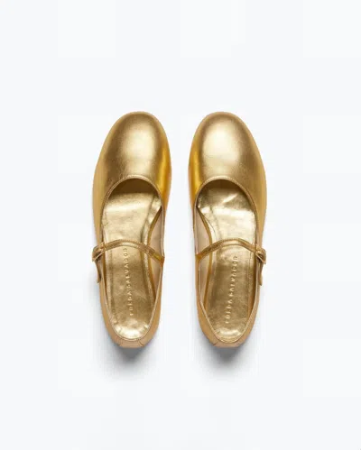 Freda Salvador Women's Aubrey Mary Jane Flat In Gold