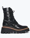Freda Salvador Billie Lug Sole Lace Up Boot In Black In Black