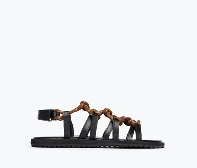 Freda Salvador Women's Fae Rope Sandals In Chocolate In Black