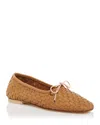 Freda Salvador Women's Jada Slip On Woven Bow Flats In Latte