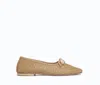 Freda Salvador Jada Flats Latte Closed Woven Calf 7 In Latte Woven