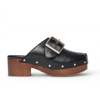 Freda Salvador Women's Jazz Clog In Black Calf In Multi