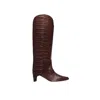 Freda Salvador Lennox Croc-effect Leather Boots In Multi