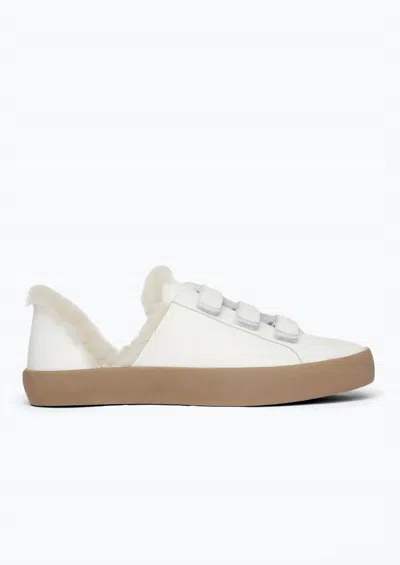 Freda Salvador Women's Libby Shearling Sneaker In White