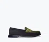 Freda Salvador Women's Penny Loafers In Eucalyptus Suede Combo In Black