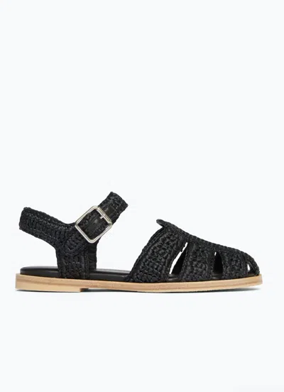 Freda Salvador Women's Sera Raffia Fisherman Sandal In Black