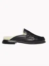 Freda Salvador Women's Temi Slip On Shearling Loafer In Black Calf With Shearling In Multi