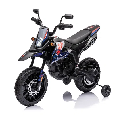 Freddo 12v Aprilia Motorcycle 1 Seater Ride On For Kids - Ages 3-8 Years In Black