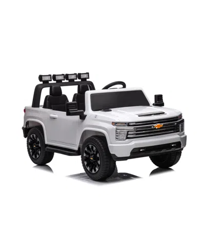 Freddo 24v 4x4 Chevrolet Silverado 2 Seater Ride On Truck For Kids In White