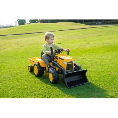 Freddo Battery Powered Ride On  Excavator In Black