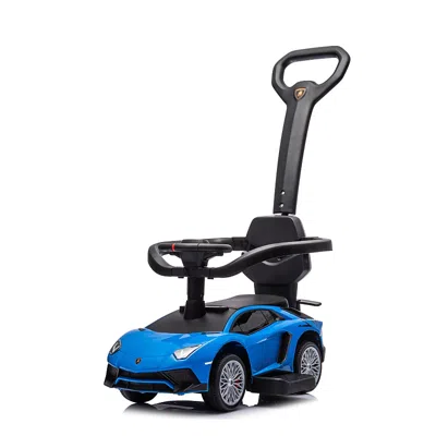 Freddo Lamborghini 3 In 1 Push Car For Kids - Ages 3-8 In Blue