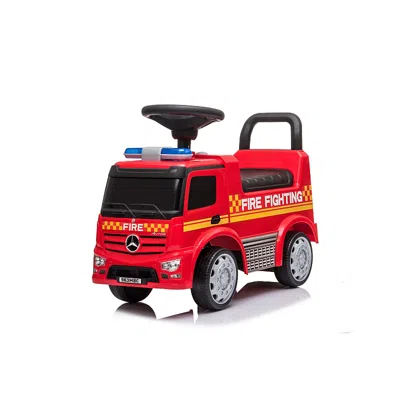 Freddo Unisex Mercedes Antos Kids Fire Truck 1-seater Push Car - Ages 1 Years + In Red