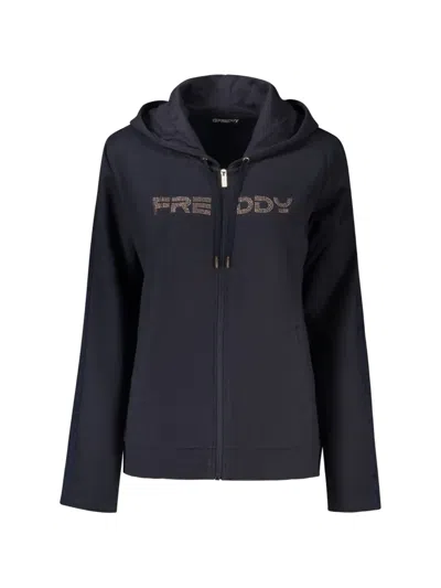 Freddy Logo-embellished Zip-up Hoodie In Blue