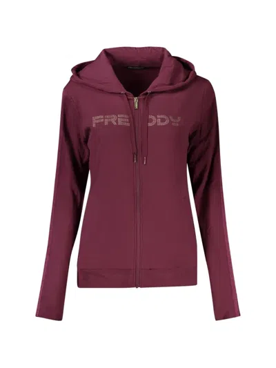 Freddy Logo-embellished Zip-up Hoodie In Purple