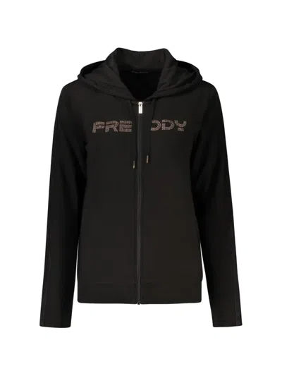 Freddy Rhinestone-embellished Zip-up Hoodie In Black