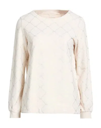 Freddy Woman Sweatshirt Cream Size Xs Cotton, Elastane In Neutral