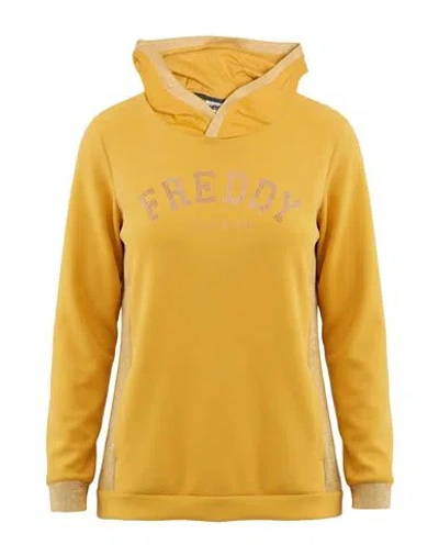 Freddy Woman Sweatshirt Mustard Size Xs Cotton, Polyester In Yellow