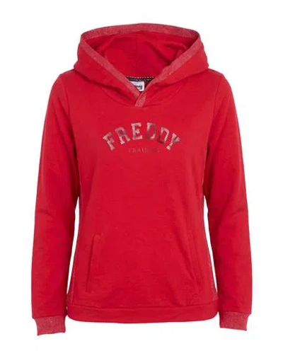 Freddy Woman Sweatshirt Red Size Xl Cotton, Polyester