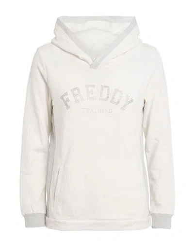 Freddy Woman Sweatshirt White Size Xl Cotton, Polyester
