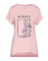 Freddy Woman T-shirt Pink Size L Viscose In Pink