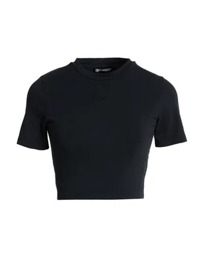 Freddy Woman T-shirt Black Size Xs Cotton, Elastane In Blue
