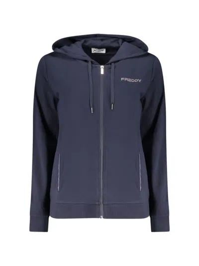 Freddy Zip-up Drawstring Hoodie In Blue