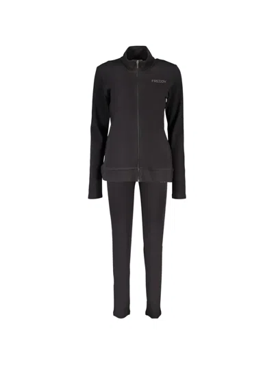 Freddy Zip-up Drawstring Tracksuit In Black