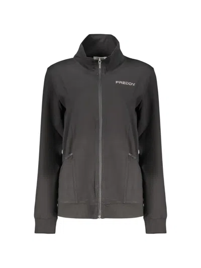 Freddy Zip-up High-neck Sweatshirt In Black