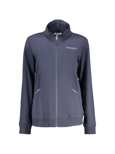 Freddy Zip-up High-neck Sweatshirt In Blue