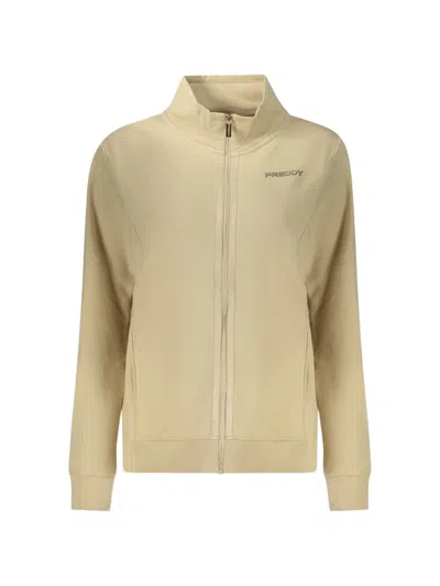 Freddy Zip-up Mock-neck Sweatshirt In Animal Print