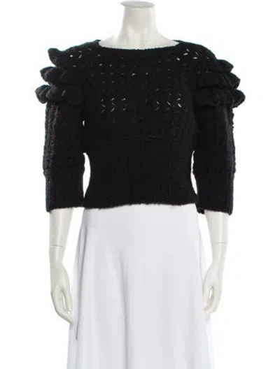 Pre-owned Frederick Anderson Bateau Neckline Sweater W/ Tags In Black