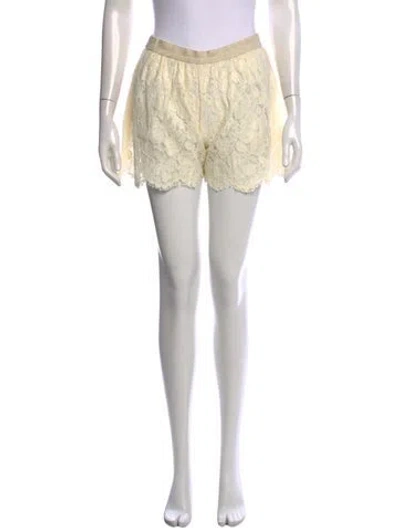 Pre-owned Frederick Anderson Lace Pattern Mini Shorts In Neutrals