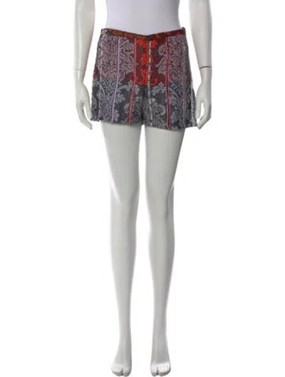 Pre-owned Frederick Anderson Patterned Mini Shorts In Black